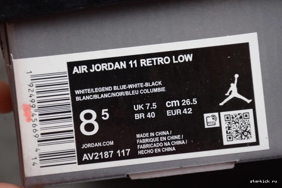 Jordan Blue Low AV2187-117 11 Air Retro AV2187-117 Legend 0902